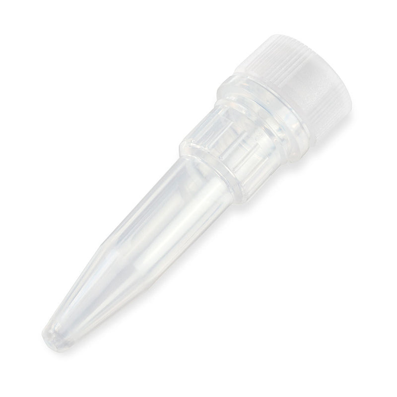 Globe Scientific Microtube, 0.5mL, Attached Screw Cap, with O-Ring, STERILE, PP, 500 of Bag, 2 Bags of Case