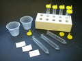 Globe Scientific Uri-Pak Urine Collection System, 12mL Flared Top Urine Tube, Yellow Snap Caps with Sanitary Grip, Collection Cups & ID Labels