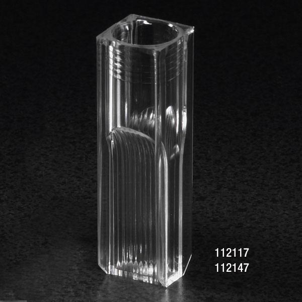 Globe Scientific Cuvette, Semi-Micro, 2.9mL, with 2 Clear Sides, PS, 100 of Tray, 10 Trays of Unit