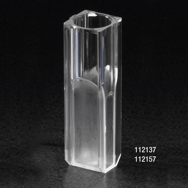 Globe Scientific Cuvette, Micro, 1.5mL, with 2 Clear Sides, PS, 100 of Tray, 5 Trays of Unit - GS-112137