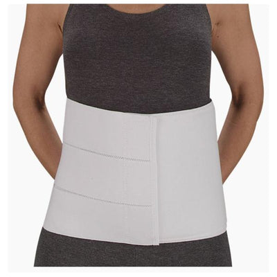 Deroyal Industries Inc Binder Compression Adult Abdominal Elastic 3Pnl White Size 9" Medium/Large Each - 13662067
