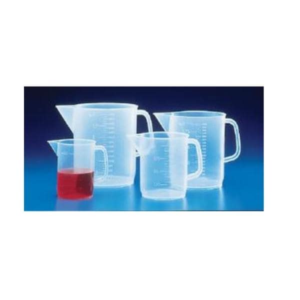 VWR Scientific Kartell Graduated Beaker Polypropylene Pour Spout Translucent 2000mL Each - 13916-762