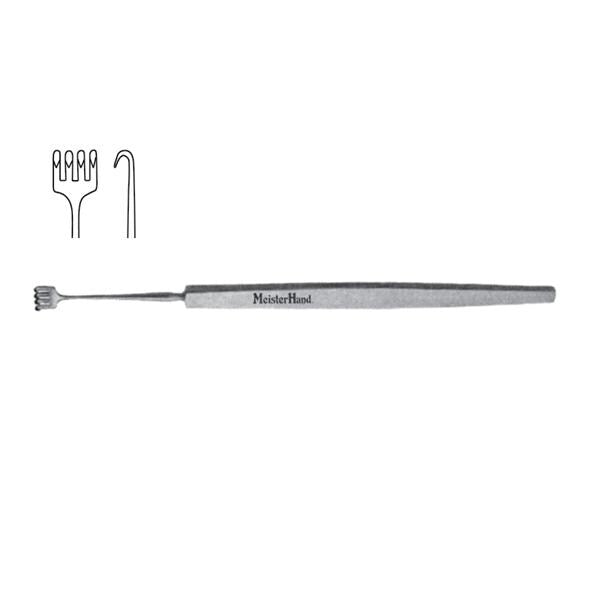 Miltex Retractor Knapp-Rollet Meister-Hand 5-1/4" 4 Sharp Prong Stainless Steel Each - Integra Miltex - MH18-100
