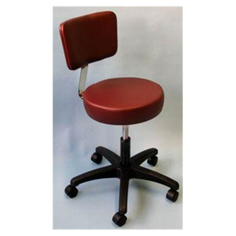 Brandt Industries Inc Stool Exam Econobuoy Gunmetal 2" Casters Backrest 5 Leg Each - 13422