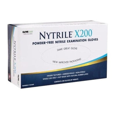 Glove Club Gloves Exam Nytrile X200 Powder-Free Nitrile Latex-Free Medium Blue 200/Bx, 10 BX/CA - 1125660