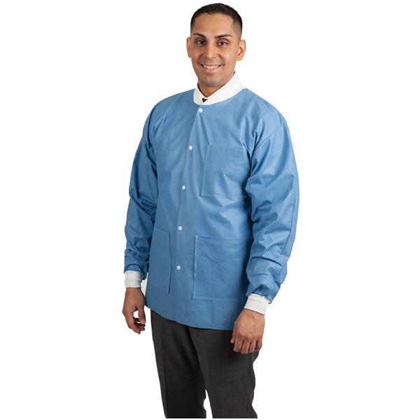 Henry Schein Inc. Jacket Protective Maxi-Gard Disposable SMS Medium Ceil Blue 10/Pk, 5 PK/CA - 1126258