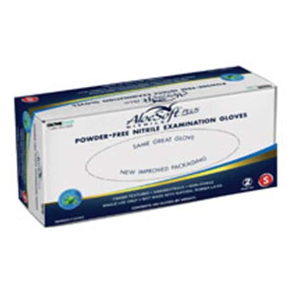 Glove Club Gloves Exam AloeSoft Plus Powder-Free Nitrile Latex-Free Small Blue 200/Bx, 10 BX/CA - 112-6403