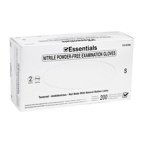 Essentials Healthcare Products Gloves Exam Essentials Powder-Free Nitrile Latex-Free Small Periwinkle 200/Bx, 10 BX/CA - 1126766