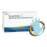 Glove Club Gloves Exam Elastex 2 Powder-Free Nitrile Latex-Free Medium Powder Blue 200/Bx, 10 BX/CA - 1127025