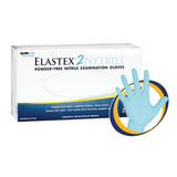Glove Club Gloves Exam Elastex 2 Powder-Free Nitrile Latex-Free Large Powder Blue 200/Bx, 10 BX/CA - 1127026