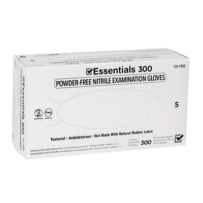 Essentials Healthcare Products Gloves Exam Essentials 300 Powder-Free Nitrile Latex-Free Small Indigo 300/Bx, 10 BX/CA - 1127322