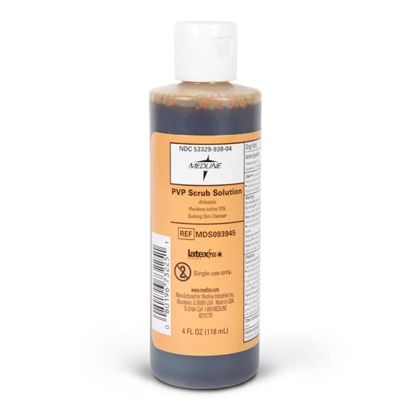Medline Industries Inc Scrub Surgical PVP Iodine 7.5% 4oz 48/Ca - MDS093945