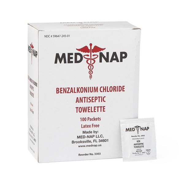 Medline Industries Inc Towlette Cleansing Benzalkonium Chloride 0.4% 1000/Ca - MDS094181