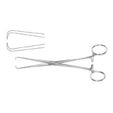Miltex Forcep Tenaculum Barrett Meister-Hand 7-1/4" Straight Stainless Steel Each - Integra Miltex - MH30-985