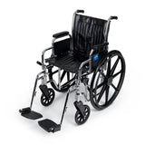 Medline Industries Inc Wheelchair Transport Excel 2000 300lb Capacity Black Swngwy Ftrst Dsk Arms Each - MDS806400