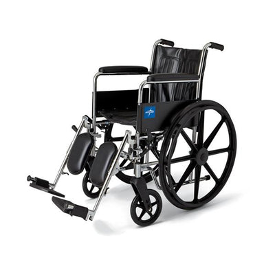 Medline Industries Inc Wheelchair Transport Excel 2000 300lb Capacity Black Elvt Lgrst Fl Lgth Arms Each - MDS806200D