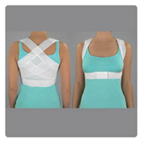 Patterson Med(Sammons Preston) Support Posture Corrector Adult Back Cotton/Lycra White Size Medium/Large Each - 927415-02