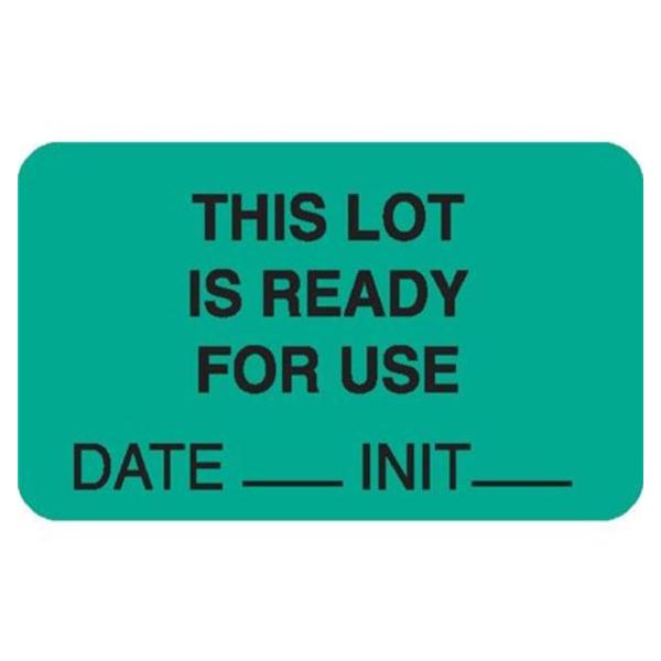 Marketlab Label Green 1-3/4x1" This Lot Ready For Use 1000/Rl - 8028