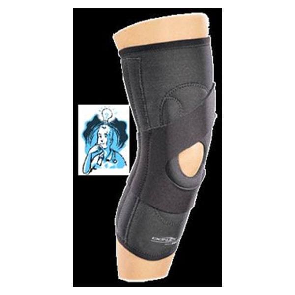 DJO, Inc Sleeve Support Lateral "J" Adult Knee Drytex Black Size X-Small Left Each - 111000000000