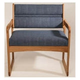 Wooden Mallet Chair Bariatric Navy/Medium Oak Each - DWBA1-1DMOAB