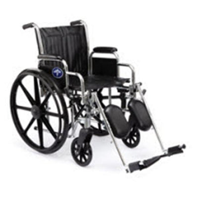Medline Industries Inc Wheelchair Transport Excel 2000 300lb Capacity Black Elvt Lgrst Detatch Arm Each - MDS806450