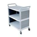 Rubbermaid Cart Utility 40-5/8x20x37-4/5" 4-4" Swivel Casters 3 Side Enclosed Panels Each - FG409300OWHT