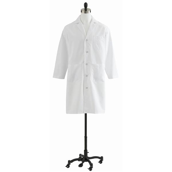 Medline Industries Inc Lab Coat 80% Polyester / 20% Cotton Poplin Unisex White Size 42 43 in Each - MDT14WHT42E