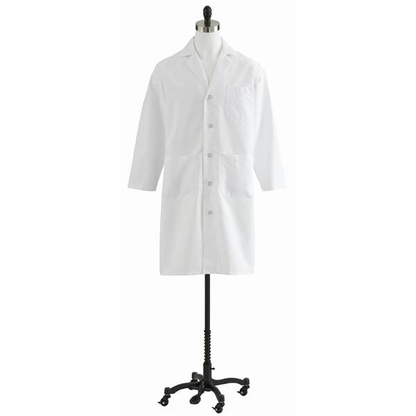 Medline Industries Inc Lab Coat 80% Polyester / 20% Cotton Poplin Unisex White Size 44 Each - MDT14WHT44E