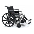 Graham Wheelchair Transport Traveler HD 500lb Capacity Hammertone Elevating Legrest Each - Field/Everest &Jennings - 3G010530