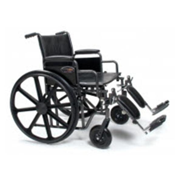Graham Wheelchair Transport Traveler HD 500lb Capacity Hammertone Elevating Legrest Each - Field/Everest &Jennings - 3G010530