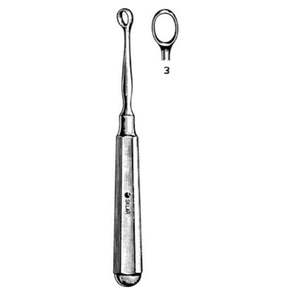 Sklar Instruments Curette Dermal Piffard 6" #3 Stainless Steel Each - 11841