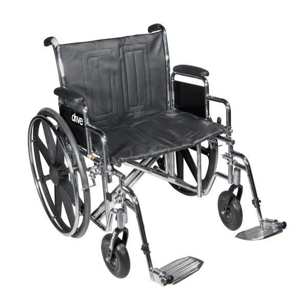 Drive Medical Designs Wheelchair Transport Sentra EC 500lb Capacity Black Swngwy Ftrst/Alum Ft Plt Each - STD22ECDDA-SF