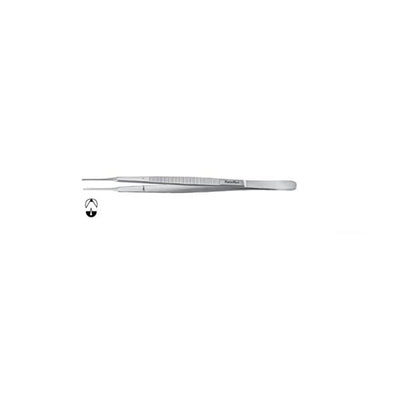 Miltex Forcep Tissue Gerald Meister-Hand 7" Straight 1x2 Teeth Stainless Steel Each - Integra Miltex - MH6-182
