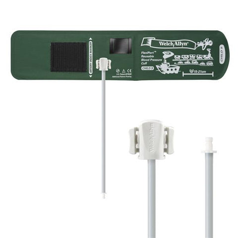 Welch Cuff Blood Pressure FlexiPort 15-21cm Child Size 9 Arm Green Eachch - Allyn - REUSE-09-1HP