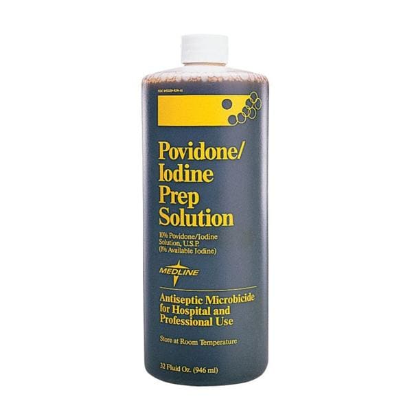 Medline Industries Inc Solution Prep PVP Iodine 10% 1qt Each - MDS093941