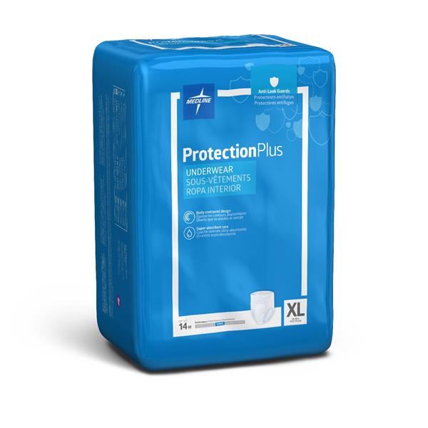 Medline Industries Inc Pants Protection Plus Adult Unisex XL 32-48" Nonabsorbent White 56/Ca - MSC33600