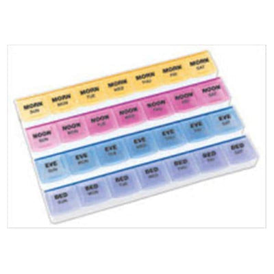 Newell Rubbermaid Commerce Div Organizer Pill MediPlanner Plastic 4-A-Day/7-Day Each - 70069B