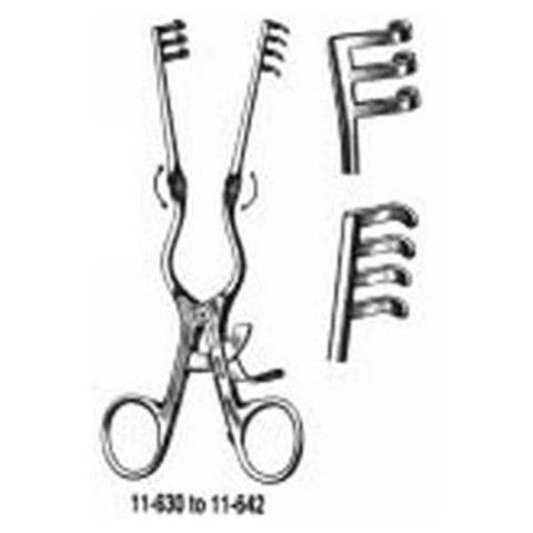 Miltex Retractor Beckman-Weitlaner 6-1/2" Blunt 3x4 Teeth Stainless Steel Each - Integra Miltex - 11-634-BL