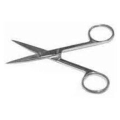 Centurion Medical Products Scissors 4-1/2" Straight/Sharp Straight Stainless Steel Disposable 20/Ca - 65145