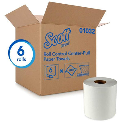 Kimberly Clark Professional Towel Roll Perforated Scott 1 Ply Paper 8 in x 12 in White 6Rl/Ca - 1032