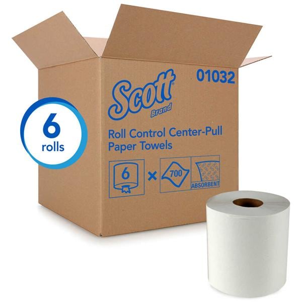 Kimberly Clark Professional Towel Roll Perforated Scott 1 Ply Paper 8 in x 12 in White 6Rl/Ca - 1032