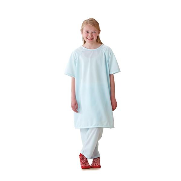 Medline Industries Inc Shirt Paitent Fabric Snuggly Solids Large Blue Pediatric 24Ea/Ca - MDT011277L