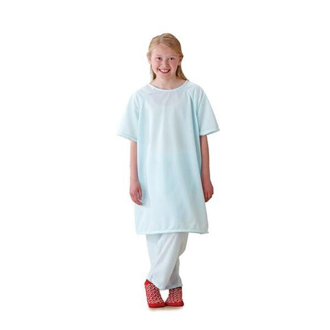 Medline Industries Inc Shirt Paitent Fabric Snuggly Solids Large Blue Pediatric 24Ea/Ca - MDT011277L