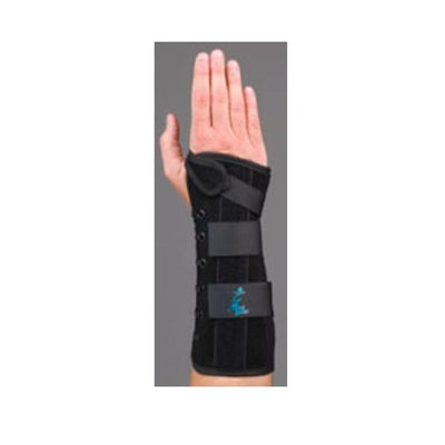 Medical Specialties Brace Lacer Wrist Suede Black Size 10.5" Medium Left Each - 223954