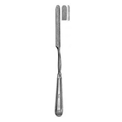 Miltex File Bone 9-3/4" Bayonet Shank Half Round Blade Stainless Steel Each - Integra Miltex - 27-703