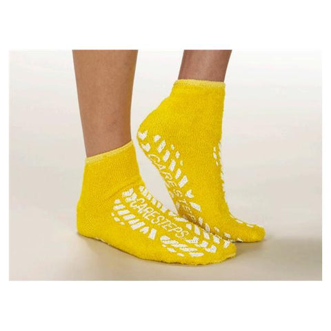 Alba Slippers Patient Care-Step Hi-Risk Terrycloth Yellow Large 48Pr/Ca - Waldensian, Inc - 80181