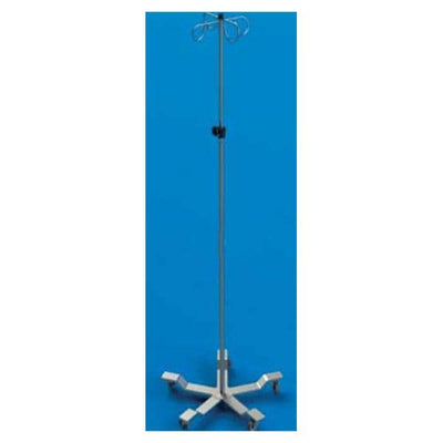 Mac Medical Stand IV Pole 4 Hook 68-108" Height Adjustment Each - IVS-1004