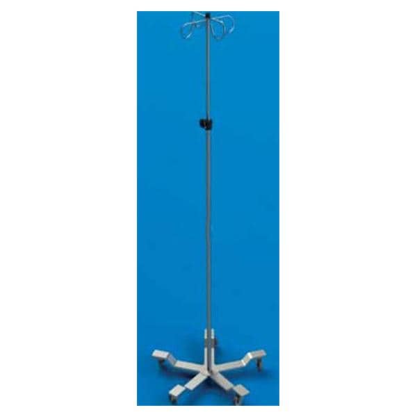 Mac Medical Stand IV Pole 4 Hook 68-108" Height Adjustment Each - IVS-1004