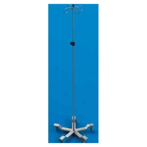 Mac Medical Stand IV Pole 4 Hook 68-108" Height Adjustment Each - IVS-1004