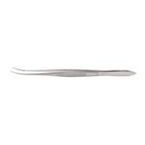 Miltex Forcep Dressing 4" 0.5mm Wide Tip Serrated Tips Half Curve Stainless Steel Each - Integra Miltex - 18-781